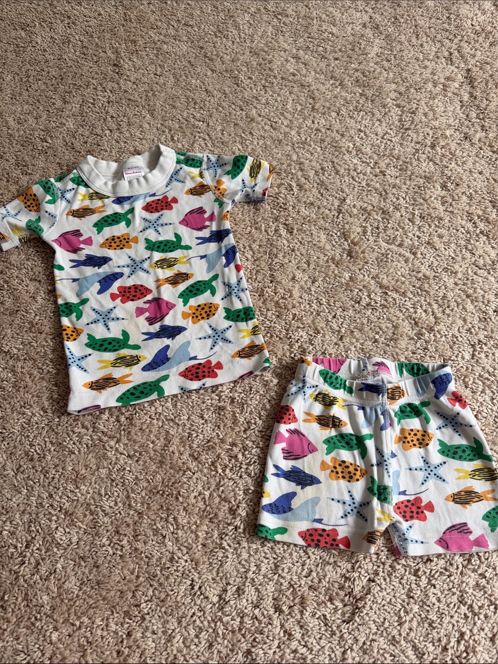 Hanna Andersson Toddler Two-Piece Fish Print Pajama Set
